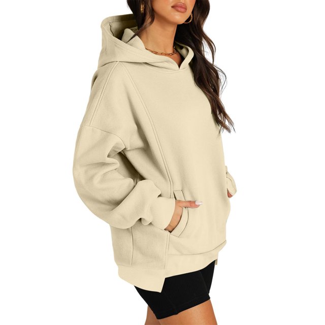 Simua Womens Hoodies Solid Color Drawstring Hooded Pullover Sweatshirt Casual Long Sleeve Tops Shirts