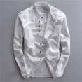 thumbnail image 2 of XDZJLR Mens T Shirts Fashion Solid Color Stand Long Sleeve Slim Fit Tee, 2 of 6