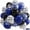 Blue Silver Black, variant on Pink Balloons 60 Pcs Light Baby Pearl Pink and White Latex Party Balloon with 12 Inch Double Stuffed Balloon for Girls Princess Winter Wonderland Wedding Birthday Baby Shower Bridal Party Decor
