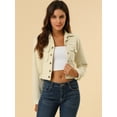 thumbnail image 2 of INSPIRE CHIC Veste Moto Courte en Faux Suède pour Femme à Col Rabattu, 2 of 6