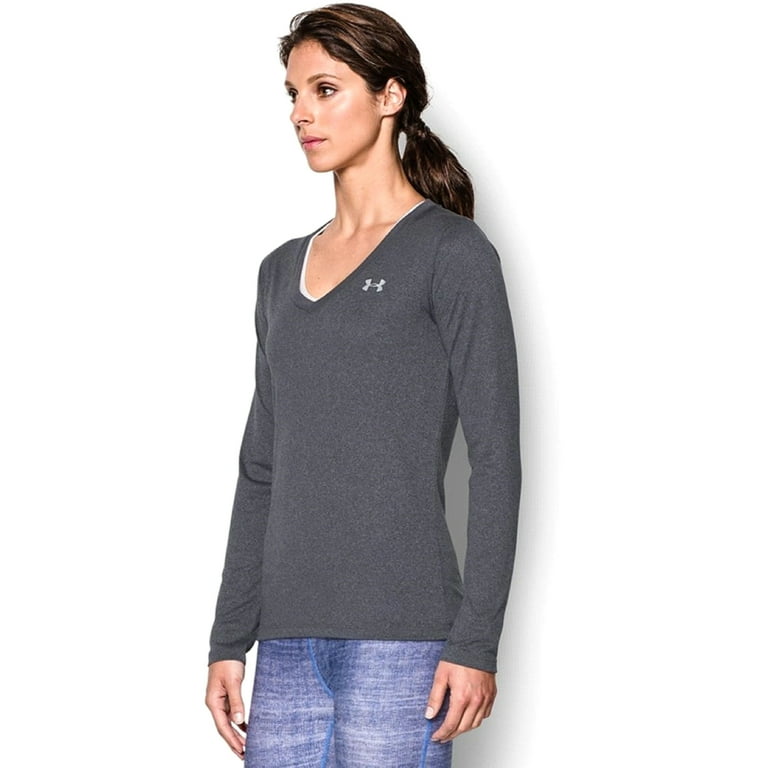 Under armour women's v neck long sleeve sales