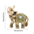 thumbnail image 2 of Lucky Feng Shui Green Elephant Statue Sculpture Wealth Figurine Gift Home Decoration（L）, 2 of 8
