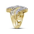 thumbnail image 3 of FB Jewels 10kt Yellow Gold Womens Round Diamond Cluster Ring 2.00 Cttw, 3 of 3