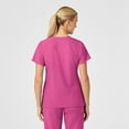 thumbnail image 2 of Wink W123 Women's Stylized V-Neck Scrub Top, Hot Pink, S Womens, 2 of 6