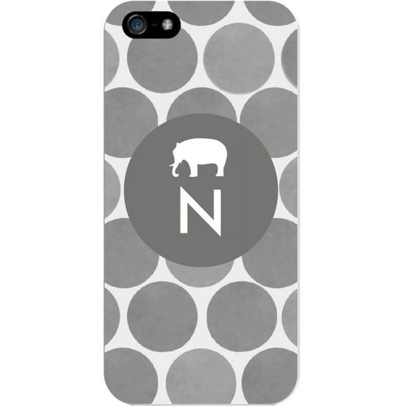 Critter Collection iPhone 5 Case, DOTS, Grey Elephant