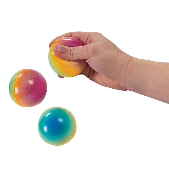 Rainbow Stress Ball (Dz) - Party Favors - 12 Pieces