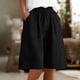 thumbnail image 5 of Pantalones Pantalones para Mujeres Detalle de Botón de Color Sólido Estilo de Lino de Doblado Laminado Pantalones Casuales para Uso Diario Todas las Estaciones, 5 of 8