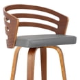 thumbnail image 4 of Armen Living LCJYBAGRWA26 Jayden 26 Inch Mid Century Swivel Barstool Chair, Gray, 4 of 6