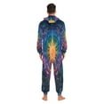 thumbnail image 5 of 1-Pack Onesie Jumpsuits For Men&Women Winter One Piece Zipper Pajamas Playsuit Tie-dye Pattern, 5 of 6