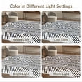 thumbnail image 7 of ODIKA 8'x10' Washable Area Rug Striped Door Zigzag Doormat Featuring Bold Monochrome Stripe for King Size Bedroom Under Bed, Master Suite, Non-Shedding, Easy Care, 7 of 7