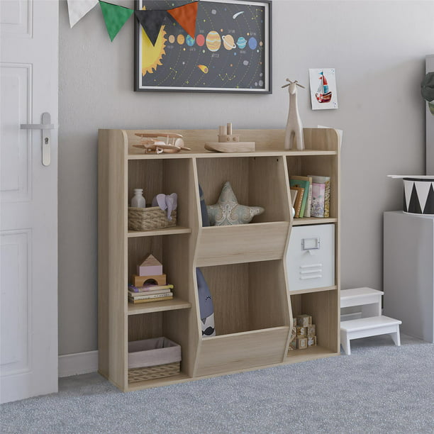 Large Toy Storage Bookcase Blonde Oak, Large Toy Storage For Living Room