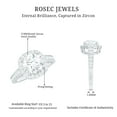 thumbnail image 4 of Rosec Jewels Cubic Zirconia Engagement Ring with Halo - AAAA Quality Certified - Ready to Gift with Jewelry Box, 10K White Gold, US 13.00, 4 of 5