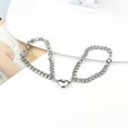 thumbnail image 4 of harmtty 2Pcs Lover Bracelets Magnetic Adjustable Stainless Steel Voguish Heart Attraction Bracelets for Party, 4 of 7