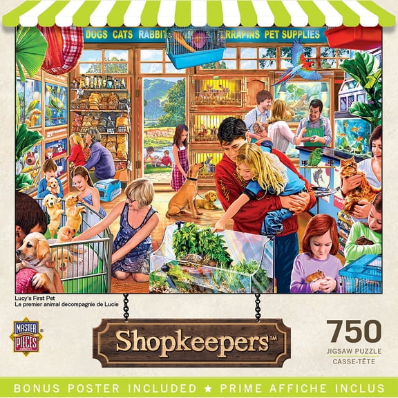 MasterPieces Shopkeepers Jigsaw Puzzle, Lucy's First Pet, Featuring Art by Steve Crisp, 750 Pieces
