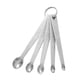 thumbnail image 1 of Juego de 5 cucharas medidoras de acero inoxidable para especias, para cocina, para ingredientes secos y líquidos., 1 of 5