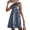 Navy Blue, variant on Women'S Ruffle Beach Mini Dress Split V Neck A Line Sleeveless Geometric Pattern Summer Dresses Army Green L