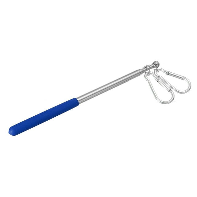 Unique Bargains 3.3ft Telescopic Handheld Flagpoles Tour Guide Flag Pole with Clips for Teaching Blue, 1 Pack