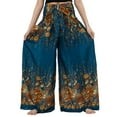 thumbnail image 1 of VISgogo Pantalones Mujer, Color Sólido/Patrones Impresos Cintura Alta Amarrar Pantalones Largos Sueltos para Primavera Otoño, S/M/L/XL/XXL VISgogo  moda, 1 of 6