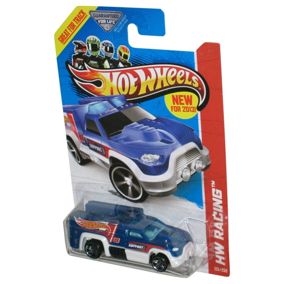Hot Wheels HW Racing (2013) Blue Race Support Rescue Duty Toy Car 105/250