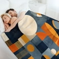 thumbnail image 6 of Blanket Navy Blue Burnt Orange Abstract Aesthetic Geometric Soft Throw Blanket Modern Geometric Abstract Blanket Super Soft Cozy for Couch Sofa Bed Office Birthday Gift 50"x60", 6 of 6