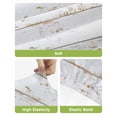 thumbnail image 4 of White Wooden Plank Bar Stool Covers Set of 2, Country Vintage Farmhouse Wood Grain Stretch Washable Bar Chair Covers with Backs, Removable Pub Counter Height Chair Cover for Kitchen Dining Room Cafe, 4 of 7