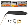 thumbnail image 4 of Lightweight Canoe Sun Shade Canopy with Kayak Accessories Black, 4 of 10