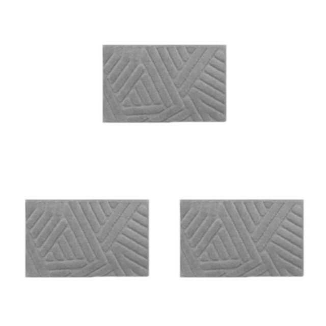 Baohd 1/2/3 Easy To Clean Bathroom Mat Comfortable And Anti-slide Space-saving Non-slide Bathroom Mat Bathroom Mats Bathroom Rug light gray 3PCS