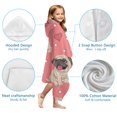 thumbnail image 7 of Pug and Love Heart Hooded Bath Towel，60"x35" for Ages 3 To 12 Kids, Quick Dry Lightweight Soft Microfiber Hood Beach Towel Cover Up for Kids, 7 of 7