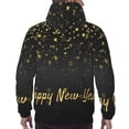 thumbnail image 7 of Pofeuu Happy New Year Print Mens Casual Hooded Collar Drawstring Hoodies Pullover Sweatshirts Casual Long Sleeve Shirts-3X-Large, 7 of 7