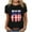 3-Black, variant on SELONE 4th of July Womens Shirt Black Casual Tops Hoilday Crewneck Short Sleeve Clothes Patriotic Graphic Wear