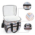 thumbnail image 6 of FORMRS Insulated Cooler Bag 24 Cans Capacity Soft Leakproof Lunch Box with Side Pockets, Purple Geometric, 6 of 7