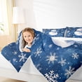 thumbnail image 4 of Castle Fairy Cute Snowman Full Size Comforter Sets 3-Piece for Female Men Women,Merry Christmas Bedding Comforter Set,Happy Winter Xmas Snowflakes Lightweight Bedding Sets,Microfiber Bedroom Decor, 4 of 8