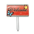 thumbnail image 2 of Colorful Butterfly Welcome Sign Painted Metal Crafts Creative Outdoor Landscape Stake for Garden Courtyard Lawn Decor New, 2 of 2