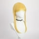 thumbnail image 2 of Peluca de cosplay sintética de alta temperatura, 35 cm, amarilla, para anime, 2 of 3