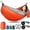 Light Orange, variant on Purple Orange Nylon Camping Hammock Single or Double Travel Swing for Beach Hiking