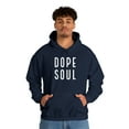 thumbnail image 5 of Dope Soul. Yoga Lover Adult Navy Unisex Pullover Sweatshirt Hoodie with Sayings for Men Woman, 5 of 5
