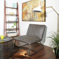 thumbnail image 2 of Chaise Brocton en Simili Cuir Brun Anthracite avec Structure en Acier Industriel, 2 of 6