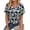Floral-Tropical-Leaves, variant on Fantaslook V Neck T Shirts for Women Floral Summer Tops Short Sleeve Shirts Casual Tunic Tops