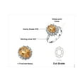thumbnail image 3 of Jewelrypalace Natural Gemstones Citrine Birthstone Halo Solitaire Engagement Rings For Women 925 Sterling Silver Ring Princess Diana William Kate Middleton Size 7, 3 of 8