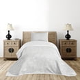 thumbnail image 4 of Ambesonne Winter Quilted Bedspread Set 2 Pcs, Ornate Flakes, Twin Size, Grey White, 4 of 5