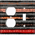 thumbnail image 4 of Metal Light Switch Plate Cover Colorful Safari African Tribal Art Pattern SFR019, 4 of 13