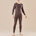 thumbnail image 4 of Yievot Mens Thermal Underwear Set Cotton Slim Johns for Men Crew Neck Shirts and Bottoms Base Layer Cold Weather Thermals, 4 of 5