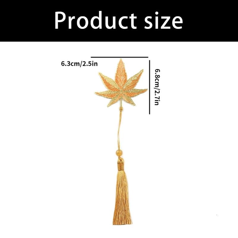 CEORPER 4Pcs Hollow Leaves Engraved Bookmarks Novel Fiction Page Marker with Tassels