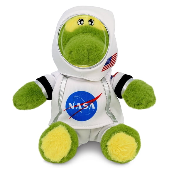 DolliBu Eco-Friendly Alligator Astronaut Plush Toy - Super Soft Alligator Astronaut Stuffed Animal with Space Helmet and NASA Suit, Spaceman Doll Decor for Girls and Boys - 9 Inches