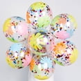 thumbnail image 2 of Globos de látex con confeti de estrella dorada, 10 piezas, 12 pulgadas, transparentes, brillantes, decoración para fiesta de nacimiento y boda, 2 of 4