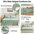 thumbnail image 5 of Queen Comforter Set, Navy 7 Pieces Bed in a Bag All Season Bedding, with Stitch Quilted Comforter Flat Sheet Fitted Sheet Pillowcases, 5 of 9