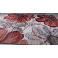 thumbnail image 5 of 5' X 8' Red and Beige Floral Distressed Area Rug, 5 of 7