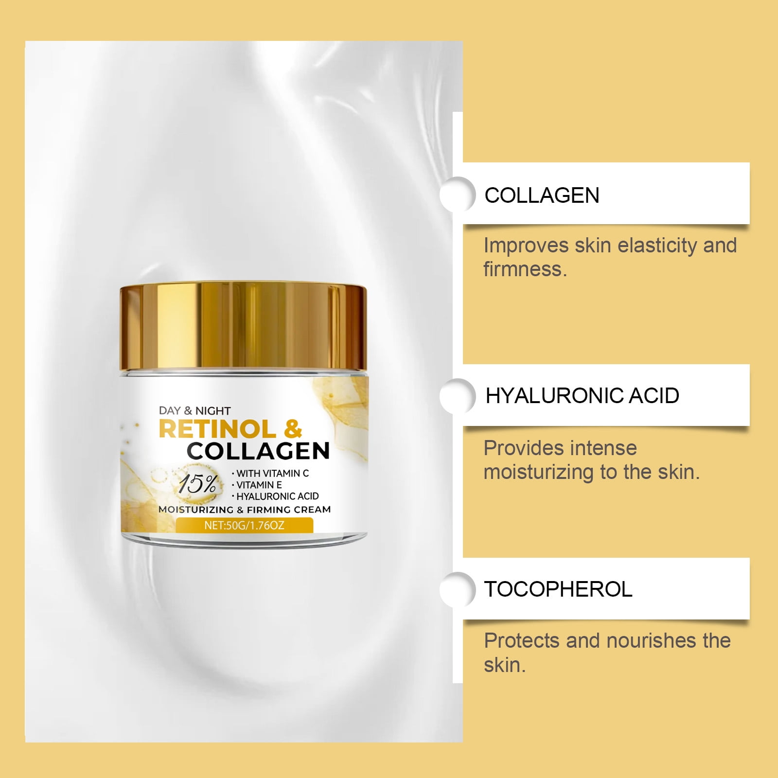 Alvantor Retinol Collagen Moisturizer Face Cream – Anti-Aging Hydrating Skincare for Smooth, Even Tone, 1.7 fl oz