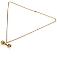thumbnail image 1 of Collar con colgante Bling Bling mancuernas joyería de moda dorado, 1 of 12