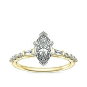 2.30 Carat Marquise Cut Stunning Moissanite Diamond Bridal Ring for Women Solid 14K Real Yellow Gold Ring Size 7 by Diamond-Capitals